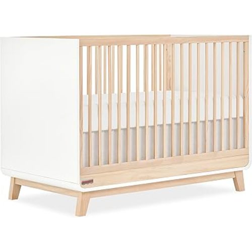 Fisher Price Siesta 3-in-1 Convertible Crib by Dream On Me, Vintage White Oak
