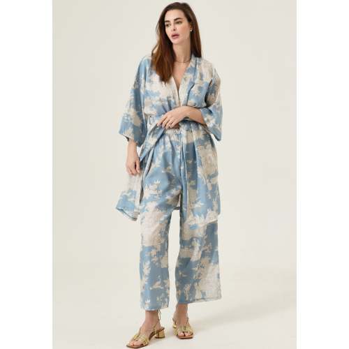VEGAN SILK ROBE & PANTS SET