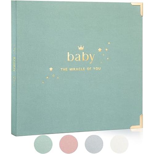 Baby Book Keepsake - Baby Memory Book Photo Album - Newborn Keepsake Gifts Childhood Scrapbook for Baby First 5 Years - Gender Neutral Gifts for Baby First Time New Mom Parents - Baby Registry Search