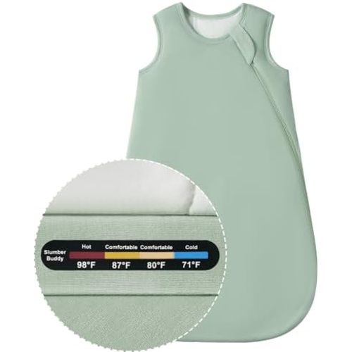 Baby Bamboo Viscose Sleep Sack, 70% Rayon Made from Bamboo 30% Cotton 1.0 TOG Months Toddler Infant