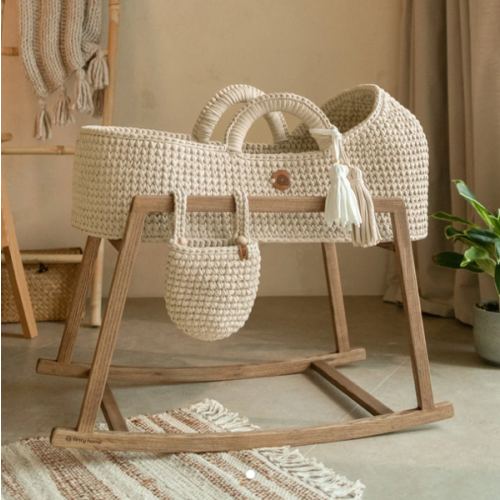 Baby Moses Basket with Round Hood | Unique, Handmade by Anzy Home