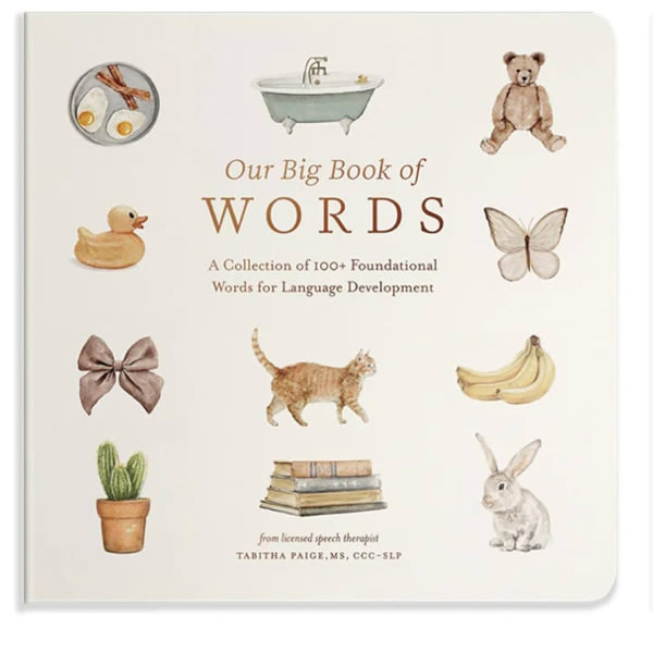 Our Big Book of First Words: A Collection of 100+ Foundational Words for Language Development (Tabitha Paige Children's Book Series)