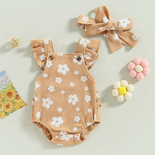 Ruffled Rae Flower Romper & Bow
