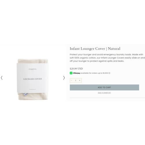 Infant Lounger Cover | Natural