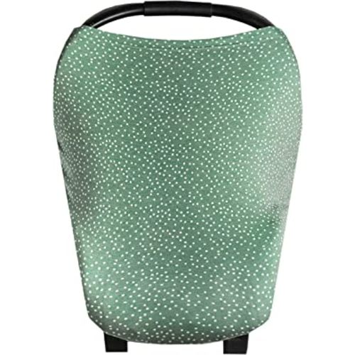 Baby Car Seat Cover Canopy and Nursing Cover Multi-Use Stretchy 5 in 1 Gift "Juniper" by Copper Pearl