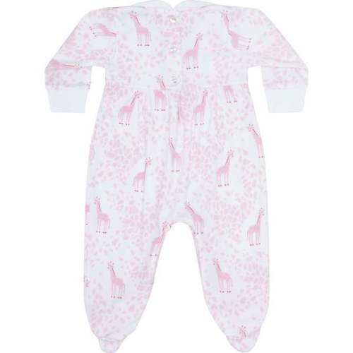 Pink Giraffe Print Smocked Footie - Nellapima | Maisonette