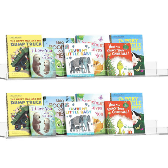 Amazon.com: HBlife 36 Inches Floating Shelves Wall Mounted Clear Acrylic Shelves for Figures, Invisible Floating Bookshelf for Kids and Nursery, 2 Pack (5MM Thick) : Home & Kitchen