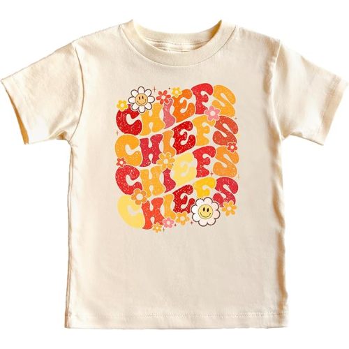 Chiefs School Spirit Shirt for Game Day Apparel for Adults and Kids - Youth - 12 Months - Natural Shirt