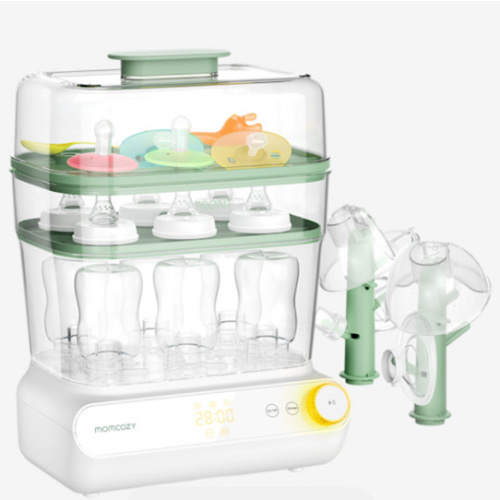Momcozy 3 Layers Large Bottle Sterilizer and Dryer, Fast Sterilize and Dry, Universal Bottle Sterilizer for All Bottles & Breast Pump Accessories, Touch Screen & Auto-Off Bottle Sanitizer