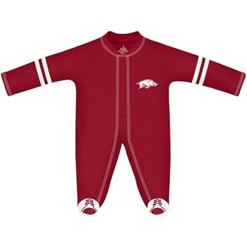 Creative Knitwear College Baby Infant Sports Shoe Footed Romper - Team Logo, Many Colors, Unisex, (0-9 Months)