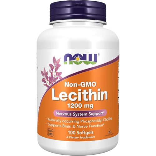 NOW Foods Supplements, Lecithin 1200 mg with naturally occurring Phosphatidyl Choline, 100 Softgels