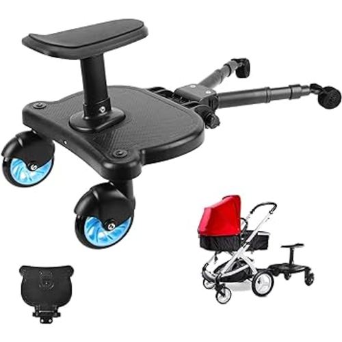 2023 New-Universal Stroller Board with Detachable Seat - 2in1 Sit and Stand Stroller Glider Board with Standing Platform for Most Strollers, Holds Children Up to 55Lbs(Blue)