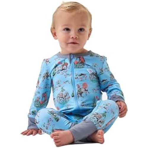 Burlebo Baby Zip Up – Soft Performance Fabric with Fold-Over Cuffs