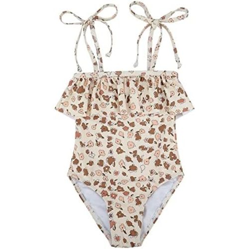 Zando Girls One Piece Bathing Suits Toddler Kids Swimsuits Mermaid Beach Swimwear for Baby Girl 2-8 Years Gifts