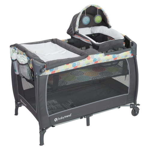 Baby Trend Lil Snooze Deluxe II Nursery Center Playard, Funfetti