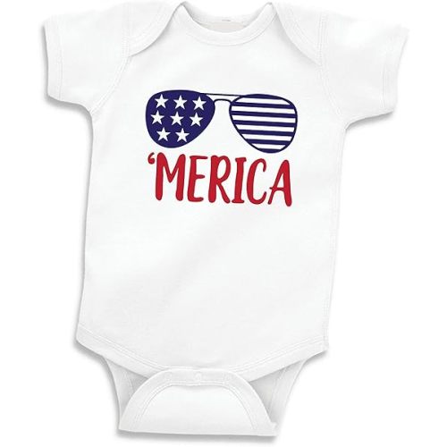Bump and Beyond Designs Infant First Fourth of July Bodysuit, 'Merica