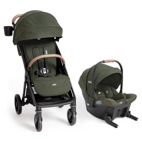 Joie Nutmeg Travel System and Mint Infant Car Seat - Forest