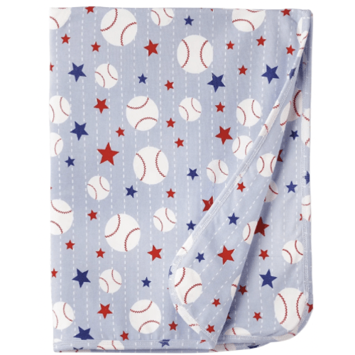 Grand Slam Baseball Bamboo Stroller Blanket for Baby – HoneyBug