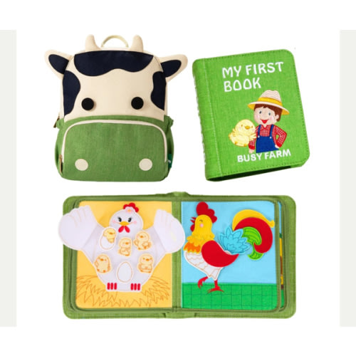 My First Book Busy Farm – Montessori Fabric Busy Book