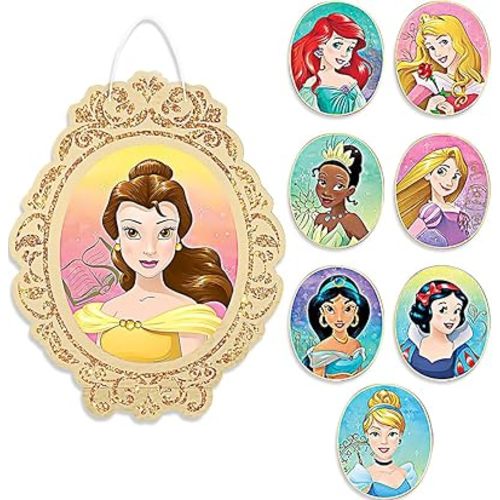 Disney Princess Glitter Wall Frame & Cutout Decoration Kit - Stunning & Unique, Perfect for Every Princess