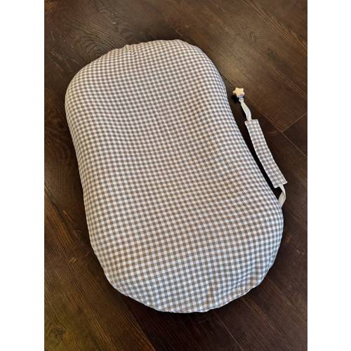 Gingham Muslin Snuggle me Organic Cover, Snuggle Me Cover, Snuggle me Lounger Cover - Baby Shower Gift, Baby Shower Gift, Custom Baby Gift