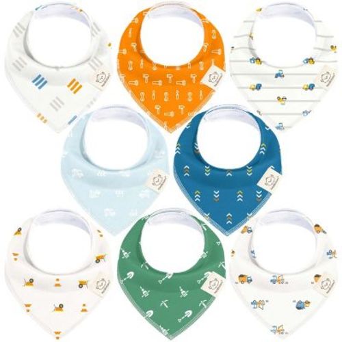 8pk Organic Baby Bandana Bibs, Baby Drool Bibs For Baby Boy, Girl, Baby Bibs For Infant, Newborn (prairie)