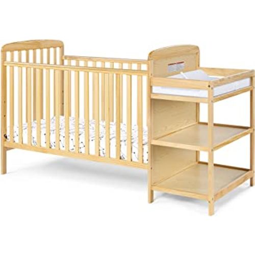 Suite Bebe Ramsey 3 in 1 Convertible Crib and Changer in a Natural Finish