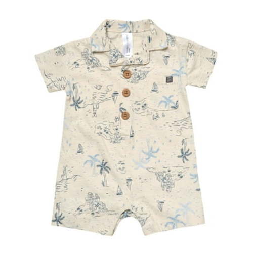 Modern Moments by Gerber Baby Boy Short Sleeve Romper, Sizes 0/3 Months - 24 Months