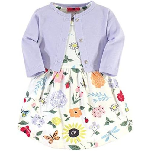 Touched by Nature Baby Girl Organic Cotton Dress and Cardigan