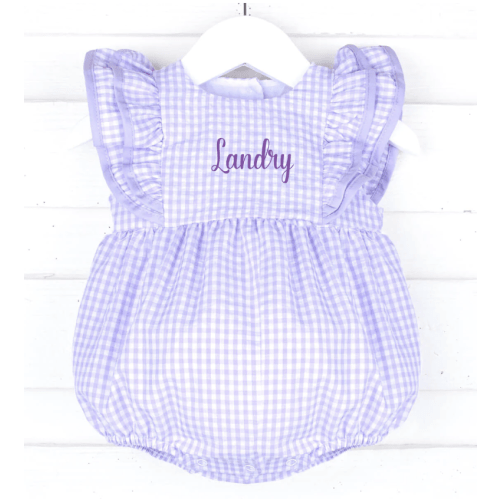 Purple Gingham Alice Bubble