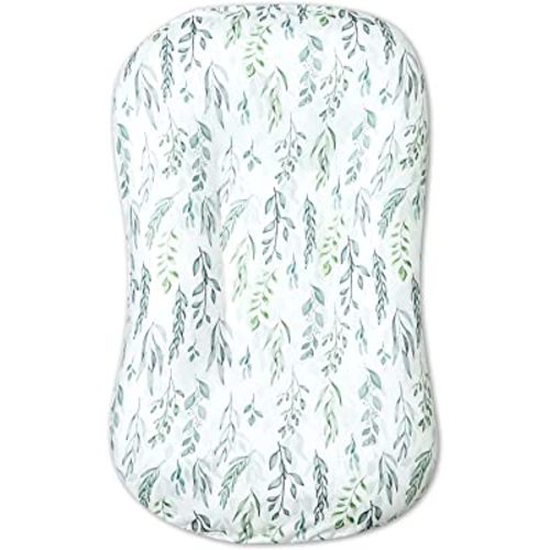 DILIMI Baby Lounger Cover for Boys and Girls Removable Cover Ultra Soft Comfortable Lounger Slipcover (Green Leaf)