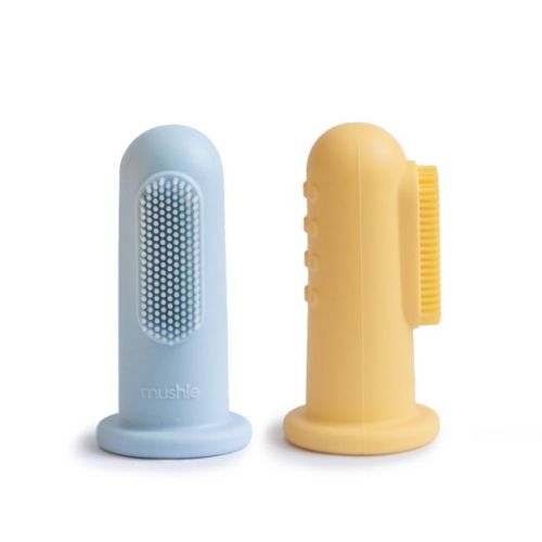 Finger Toothbrush Powder Blue / Daffodil One Size