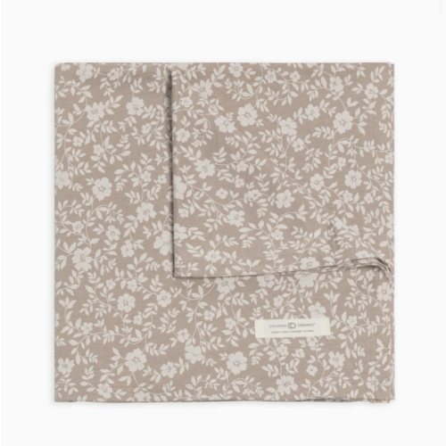 Nicola Floral Print Pattern Organic Cotton Swaddle Blanket