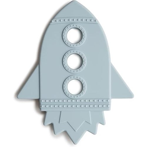 mushie Silicone Baby Teether Toy | Rocket (Cloud)