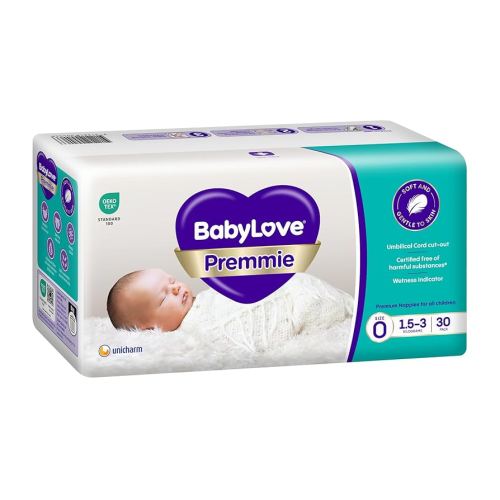 BabyLove Premmie Nappies Size 0 (1.5-3kg) | 120 Pieces (4 x 30 Pack) : Amazon.com.au: Baby