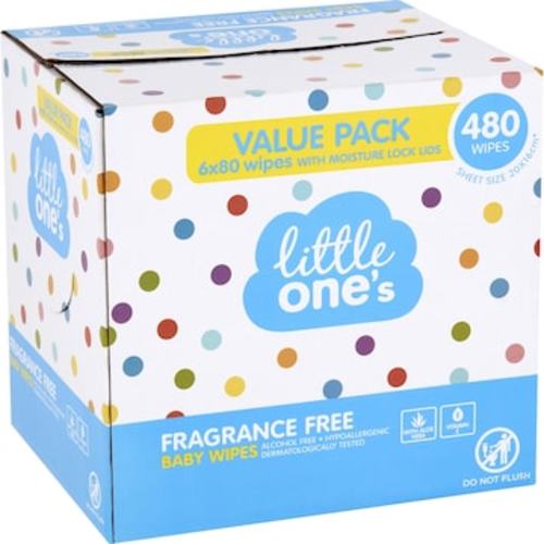 Little One's Baby Wipes 480 pack | Woolworths