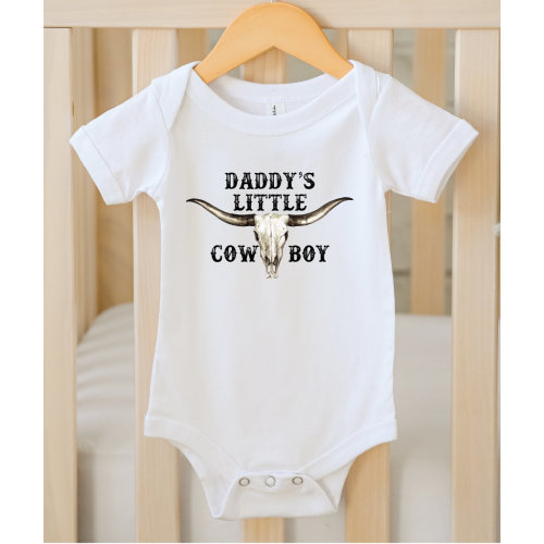 Daddy's Little Cowboy Bodysuit, Western Bodysuit, Rodeo Bodysuit, Cowboy Baby Outfit, Bull Rider Baby Clothes BB-08-30