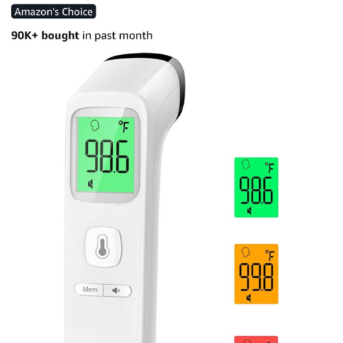 No-Touch Thermometer for Adults and Kids, Accurate Digital Baby Thermometer, Fever Alarm & Silent Mode, 2 in 1 Forehead & Object Mode