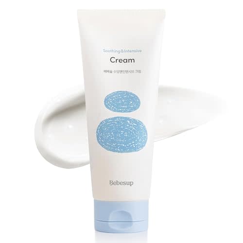 BEBESUP] Baby Soothing & Intensive Cream | 100-Hour Hydration, Organic Rice-Infused, Hypoallergenic, Dermatologist Approved, Ceramide Formula, Gentle for Sensitive and Atopic Skin, 6.76 fl.oz