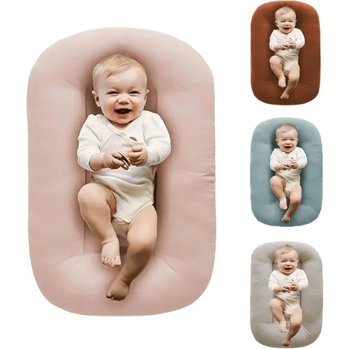 Baby Lounger Pillow, Baby Lounger Nest for Newborn, Infant Lounger, Soft Breathable Lounger for Boys&Girls (Pink)