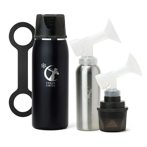 Ceres CHILL OG+ Breastmilk Chiller/Warmer – 12–38oz Portable Breast Milk Cooler, Two Chilling Options & More Capacity – Pump Compatible Container - Little Black Dress