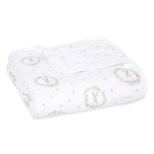 aden + anais Essentials Muslin Blushing Bunnies Baby Blanket