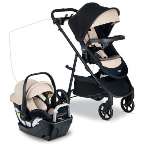 Britax Willow Brook S+ Baby Travel System, Color: Sand Onyx