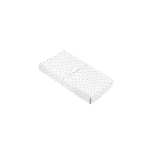 Kushies Baby Flannel Changing Pad Cover Grey Feathers