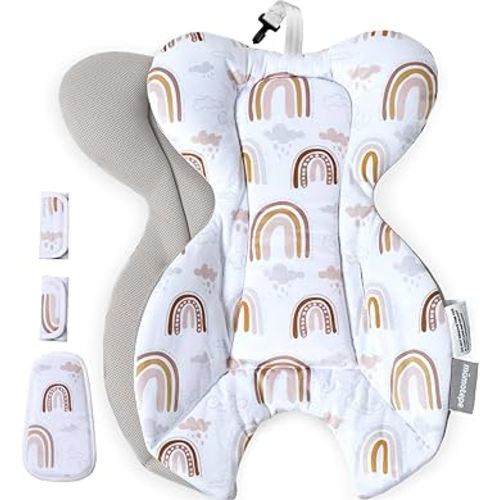 Infant Insert Compatible with 4moms RockaRoo and MamaRoo Multi-Motion Baby Swing for Newborn,Soft & Cool Mesh Fabric, Reversible Design,Newborn Insert With Head And Body Support,Machine Washable