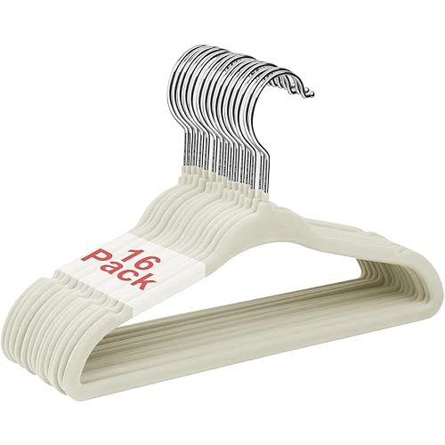 Baby Velvet Hangers 16 Pack Cream