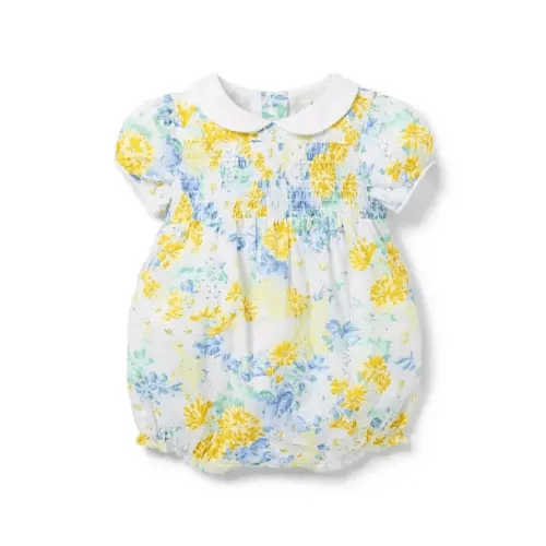 The Charlotte Smocked Baby Romper