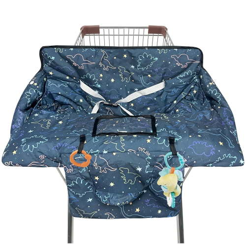 Shopping Cart Cover for Baby,2-in-1 High Chair Cover with Portable Cloth Bag,Cart Seat Pad for Babies Grocery Cushion Cover Restaurant,Suitable for All Supermarkets