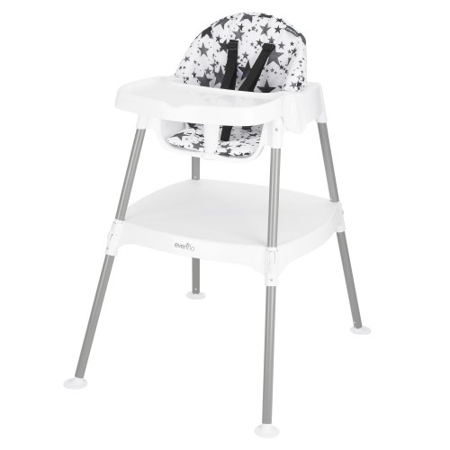 Evenflo Baby High Chair Combo, 4-in-1 Eat & Grow Convertible Toddler Chair (Pop Star White)