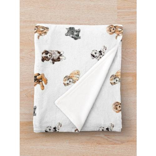 Dog Throw Blanket - Nursery Decor - Super Soft Puppy Blanky for Baby Shower Gift